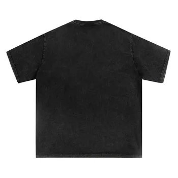 2023 Промытая Реколта тениска с Къс Ръкав в американски Стил, Градинска риза в стил хип-хоп с Портрет принтом, Летни Модни Мъжки И Дамски Ризи