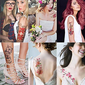 Етикети татуировки на ръцете на изкуството на тялото цвете 1Пкс малки пълна временни водоустойчивые за жени хора