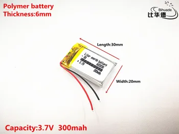 10 бр./лот 602030 300 mah 3,7 В литиево-йонна полимерна батерия качеството на стоките качество CE FCC ROHS сертифициращия орган