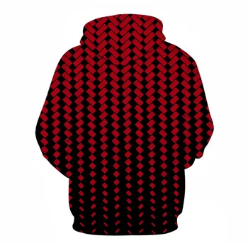 Нов Есенен мъжки 3d Персонализирани Многоцветен Пуловер с Принтом, Hoody, яке за двойки, черно, Лилаво, Зелено, Модерен, Готин Свободен Член