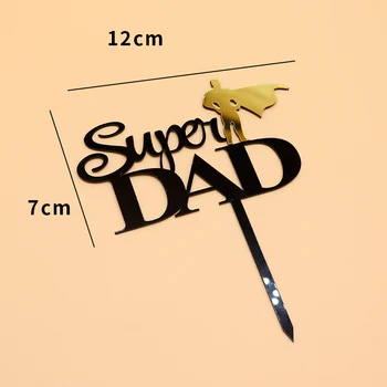 Нов Акрил Супер Татко честит Рожден Ден Торта Topper Ден на бащата на Баща Рожден Ден Украси За Торта Сувенири за Доставка